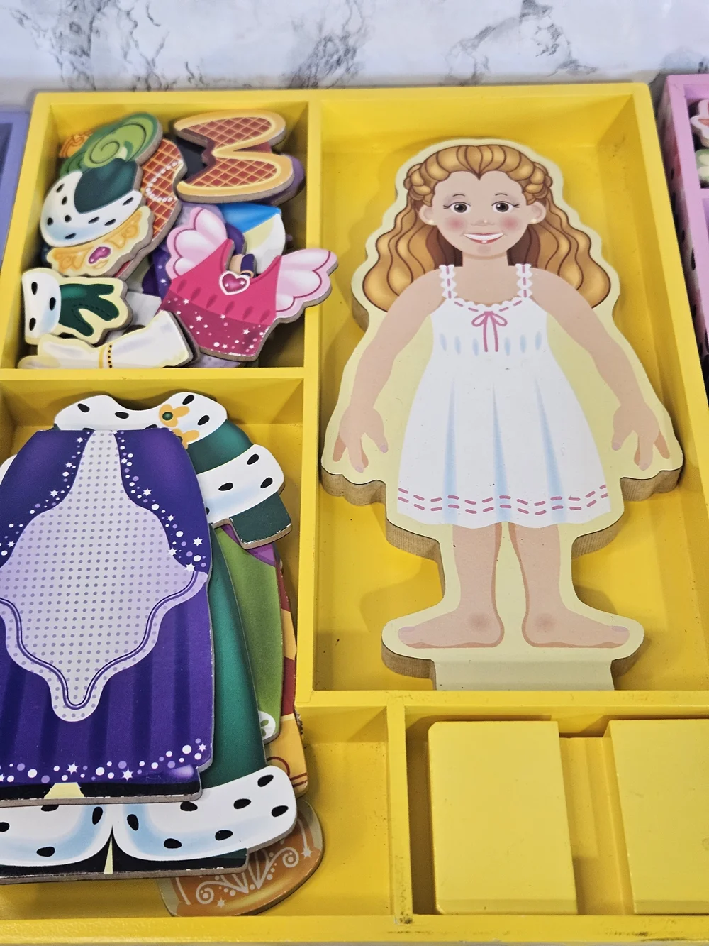 3 Melissa & Doug Wooden Magnetic Dress-Up Dolls Set - Multicolor